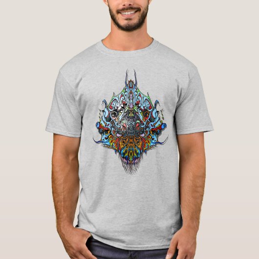 Alien Head - Blau T-Shirt (Vorderseite)