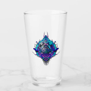 Alien Head - blau und lila Glas