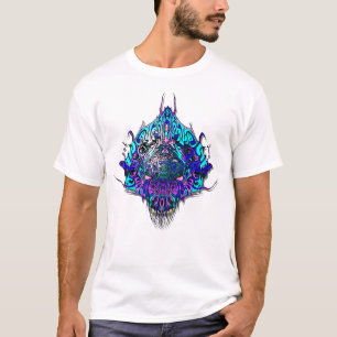 Alien Head - blau und lila T-Shirt