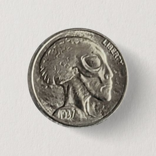 Alien Head Coin Button (Vorderseite)