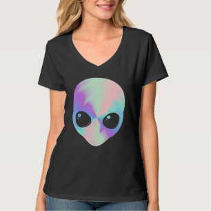 Alien Head Colorful Alien Glauben UFO Party T-Shirt