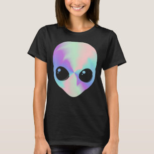 Alien Head Colorful Alien Glauben UFO Party T-Shirt