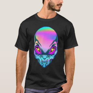 Alien Head Colorful Alien Rave glaubt Ufo Men Wom T-Shirt