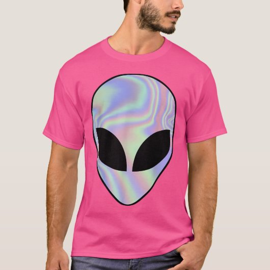 Alien Head Colorful Alien Rave T-Shirt (Vorderseite)
