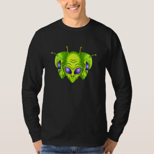 Alien Head Colorful Alien Rave T-Shirt glaubt Ufo