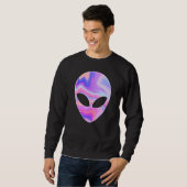 Alien Head Colorful Rave UFO Sweatshirt (Vorne ganz)