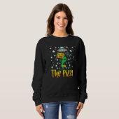 Alien Head Eating Pizza UFO Extraterrestrial Ficti Sweatshirt (Vorne ganz)