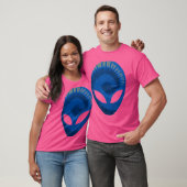 Alien Head Extra-Terrestrial Dark Blue Beängstigen T-Shirt (Unisex)