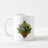 Alien Head - gelb Kaffeetasse (Links)