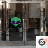 Alien Head glauben Fensteraufkleber (Büro Tür)