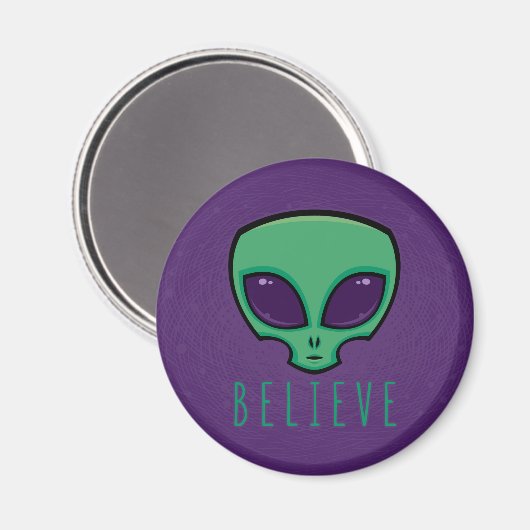 Alien Head glauben Magnet (Vorderseite/Rückseite)