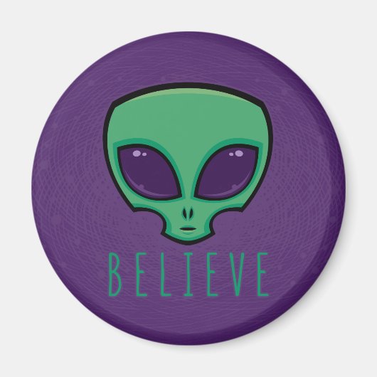 Alien Head glauben Magnet (Vorne)