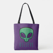 Alien Head glauben Tasche (Rückseite)