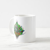 Alien Head - grün Kaffeetasse (Vorderseite Links)