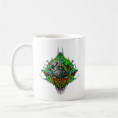 Alien Head - grün Kaffeetasse (Links)