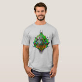 Alien Head - grün T-Shirt (Vorne ganz)