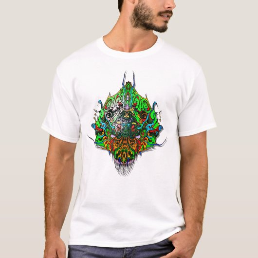 Alien Head - grün T-Shirt (Vorderseite)