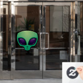 Alien Head Icon Fensteraufkleber (Büro Tür)