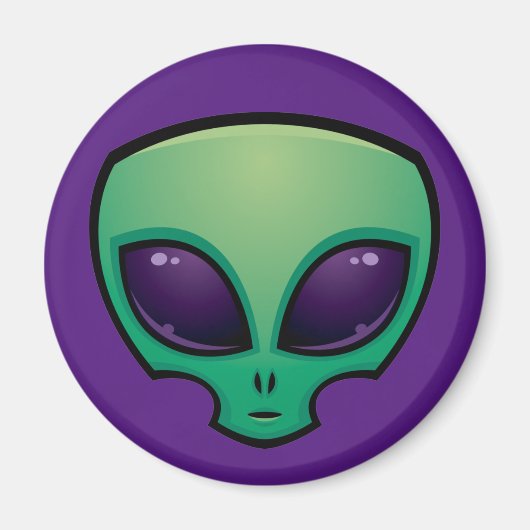 Alien Head Icon Magnet (Vorne)