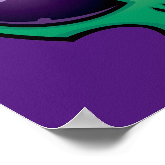 Alien Head Icon Poster (Ecke)