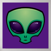 Alien Head Icon Poster (Vorne)