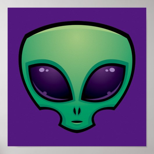 Alien Head Icon Poster (Vorne)