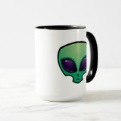 Alien Head Icon Tasse (VorderseiteRechts)