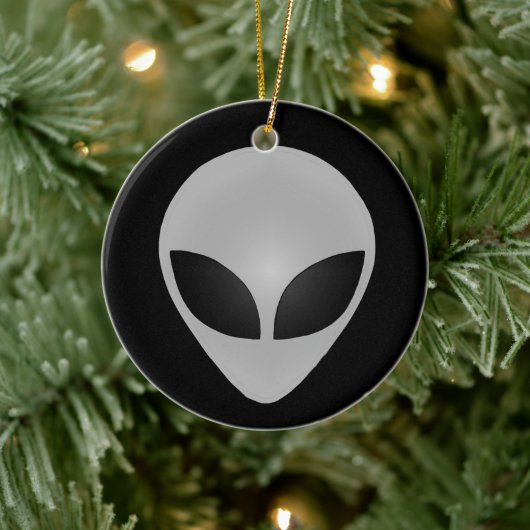 Alien Head Keramikornament (Baum)