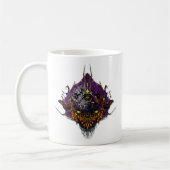 Alien Head - lila Kaffeetasse (Links)