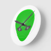 Alien Head Mind Control Runde Wanduhr (Winkel)