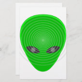 Alien Head Mind Kontrolle Briefpapier (Vorne/Hinten)