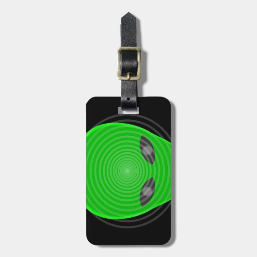 Alien Head Mind Kontrolle Gepäckanhänger (Vorderseite vertikal)