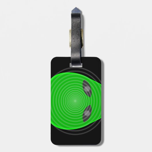 Alien Head Mind Kontrolle Gepäckanhänger (Rückseite vertikal)