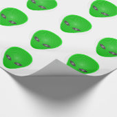 Alien Head Mind Kontrolle Geschenkpapier (Ecke)