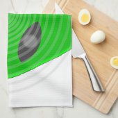 Alien Head Mind Kontrolle Geschirrtuch (Viertel Falte)