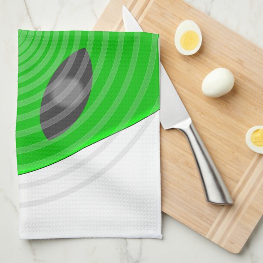 Alien Head Mind Kontrolle Geschirrtuch (Viertel Falte)