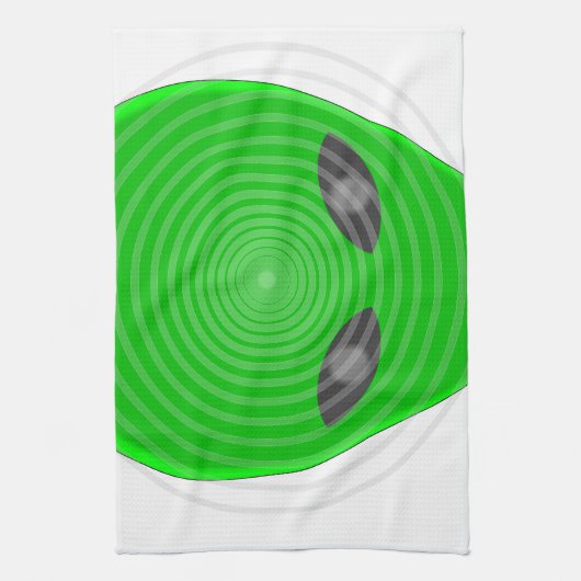 Alien Head Mind Kontrolle Geschirrtuch (Vertikal)