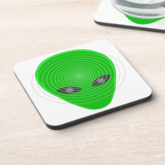 Alien Head Mind Kontrolle Getränkeuntersetzer (Linke Seite)