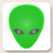 Alien Head Mind Kontrolle Getränkeuntersetzer (Vorderseite)