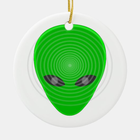 Alien Head Mind Kontrolle Keramik Ornament (Vorne)