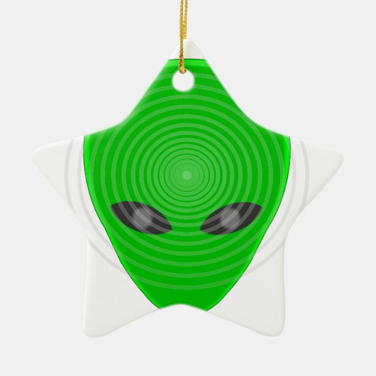 Alien Head Mind Kontrolle Keramik Ornament (Vorne)
