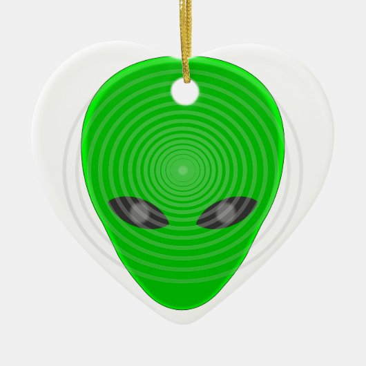 Alien Head Mind Kontrolle Keramik Ornament (Vorne)