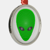 Alien Head Mind Kontrolle Ornament Aus Metall (Rechts)