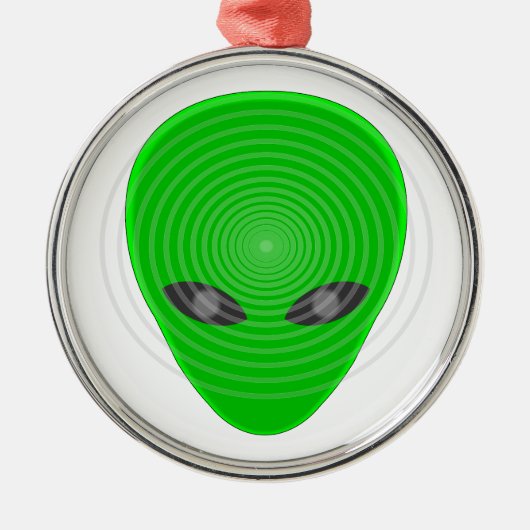 Alien Head Mind Kontrolle Ornament Aus Metall (Vorne)
