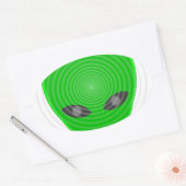 Alien Head Mind Kontrolle Ovaler Aufkleber (Umschlag)