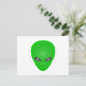 Alien Head Mind Kontrolle Postkarte (Stehend Vorderseite)