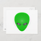 Alien Head Mind Kontrolle Postkarte (Vorne/Hinten)