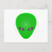 Alien Head Mind Kontrolle Postkarte (Vorderseite)