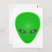 Alien Head Mind Kontrolle Postkarte (Vorne/Hinten)