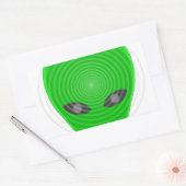 Alien Head Mind Kontrolle Rechteckiger Aufkleber (Umschlag)